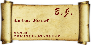 Bartos József névjegykártya