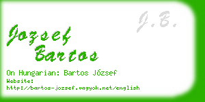 jozsef bartos business card