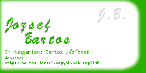 jozsef bartos business card
